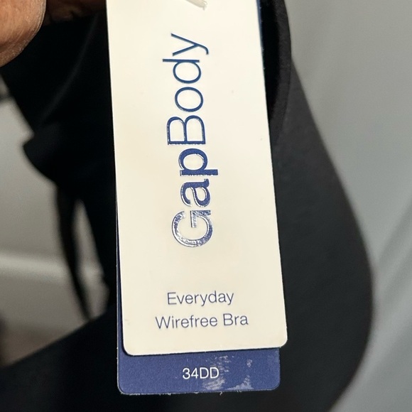 GAP Everyday Wirefree Black V-Neck Bra-34DD - Picture 4 of 4